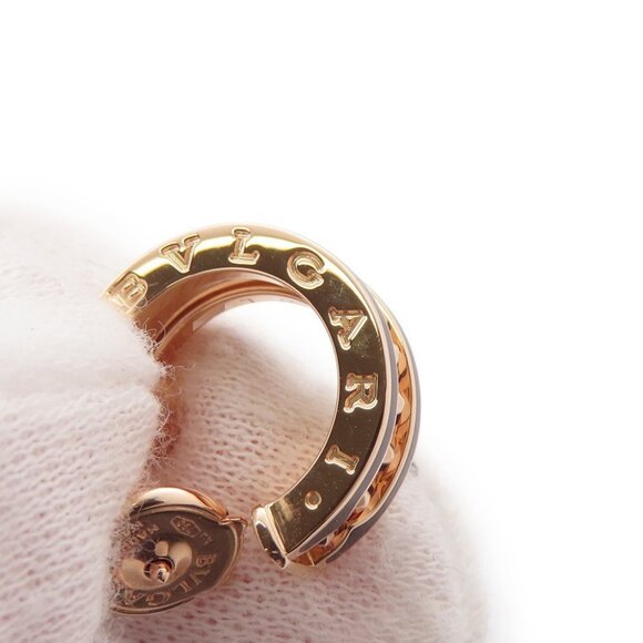 BVLGARI B.Zero1 Padlock Earrings K18PG/Ceramic 357567 - Picture 4 of 9
